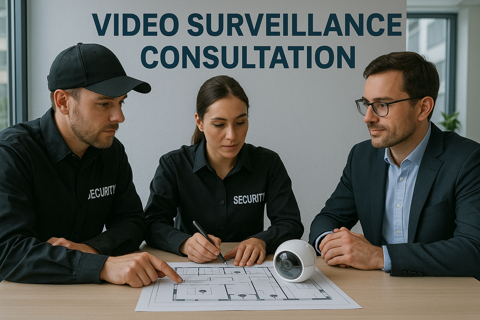 Business owner accessing real-time video security on mobile - Video Security Surveillance