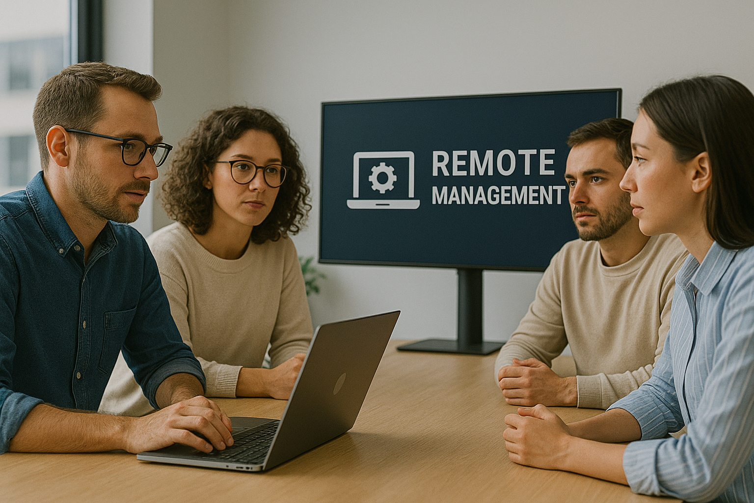 Confident IT manager reviewing real-time endpoint performance