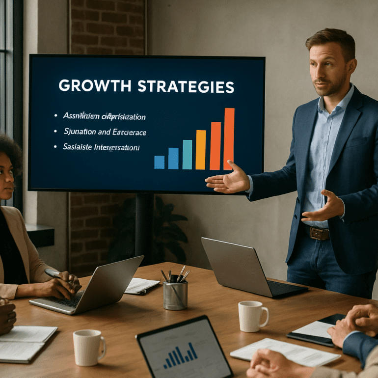 Team presentation on growth strategies